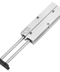 Heavy Duty Double Rod Air Cylinder TN10x60 10mm Bore 60mm Stroke Double Acting Pneumatic Actuator With Magnetic Piston For CNC, Robotics And Pick And Place Automation, Ultra Low Non Rotation Precision At 0.4 Degrees. Double-rod aluminum body with rod end mount