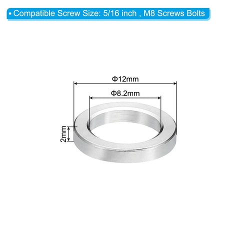 Top Shelf M8 Stainless Steel Spacers Built Tough With 8.2MM Inner Diameter And 12MM Outer Diameter 2MM Length Five Pack Heavy Duty Rig Mounts For Custom Mods