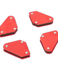 Four red steel brackets for Telescoping Shortwave Antenna Horizontal Whip Mount, adjustable for ham radio setups.
