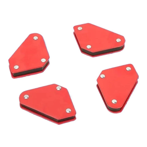 Four red steel brackets for Telescoping Shortwave Antenna Horizontal Whip Mount, adjustable for ham radio setups.