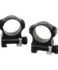 Nightforce Xtreme Duty Ultralite 30mm 4 Screw Hard Anodized Aluminum Gun Scope Rings Mounts Set Of Two Low 0.885 Inch Black