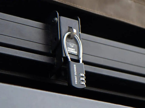 Small Stainless Steel Combination Cable Lock For Overland Truck Racks Custom Combo Code Security Tumbler mounted on rack