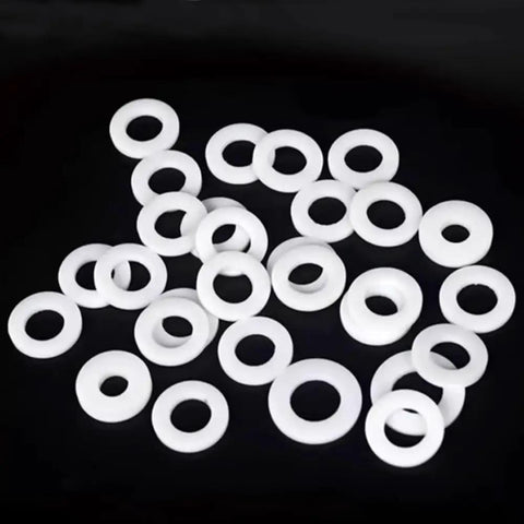 Nylon Washer Assortment Kit 20 Pieces Flat Spacers And Gaskets For Flange Pressure Gauges 2mm Thick Water Pipe Joints Includes 55x45x2mm And A DIY Friendly Range Of Sizes For Plumbing Repairs. White nylon washers