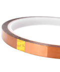 Heavy Duty High Temperature Polyimide Kapton Tape 8mm X 33m Adhesive Film, Heat Resistant Up To 300C, shown in roll form