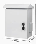Hella Durable Outdoor Electrical Box With IP65 Waterproof Steel Cabinet and Dead Simple One Piece Ventilation Shell, 16x12x8 inches.