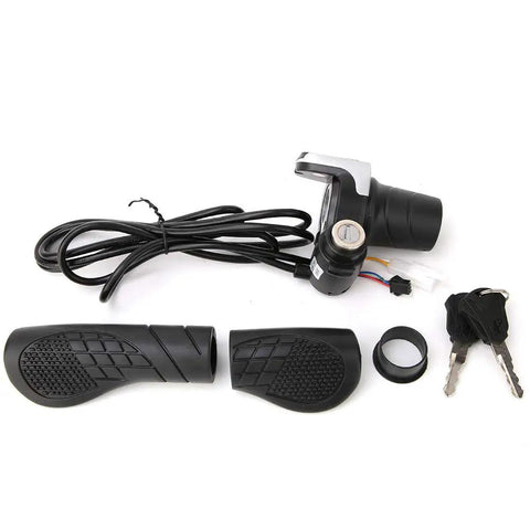 36V Twist Grip Throttle With LCD Power Display And Key Lock, Universal Fit For E Bikes Scooters And Motorcycles components