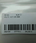 Label on packaging of Red Adhesive Cartridge Holder HIT-CR-500 For HDM Manual Dispenser showing barcode and product info