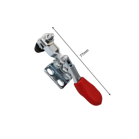 M4 Screw Fast Locking Lever Clamp Kit For Quick Clip Fixtures Leveling Fixed Clamp With Universal Horizontal And Vertical Mounting GH201 Style 200 Pieces For Precise Secure Workholding, 77mm stainless steel clamp with red handle