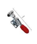 100-Piece Quick Clamp Kit With M4 Screw Fast Lock Lever Toggle Clamps GH-201 GH-201A For Fast, No-Fuss Holding In Vertical Or Horizontal Fixtures, Versatile Elbow Joint Design For Workpieces., 77mm stainless steel toggle clamp with red handle