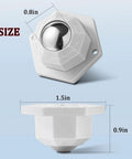Product dimensions of Self Adhesive Mini Caster Wheels For Small Kitchen Appliances And Countertop Items, White
