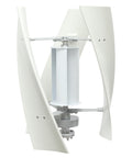 Vertical Axis Wind Turbine Kit With Controller And IP67 Protection, Ultra Quiet Off Grid Power For Home RV Business And Industrial Use, 100W 24V White 4 Blades