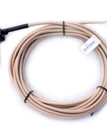 Optimum Pool Technologies temperature sensor probe with beige cable and black head; includes 2-inch pipe clamp.
