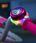Light Up Unicorn Pink Kids Bike Bell For Girls With Flashing Multicolor Lights That Flash With Every Press For A Totally Fun Loud Ring