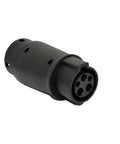 Heavy Duty Portable EV Charger Adapter Converting Type Two Ports To J1772 Plugs For Hella Fast 7KW DC Charging, close-up of plug.