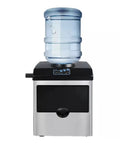 Plug And Play Countertop Ice Maker Delivers Quick Freeze Bullet Cubes With Thirty Kilos Daily Output And Solid Storage Featuring Manual Barrel Refill For A No Worries All Day Chill At Home Or In The Kitchen.