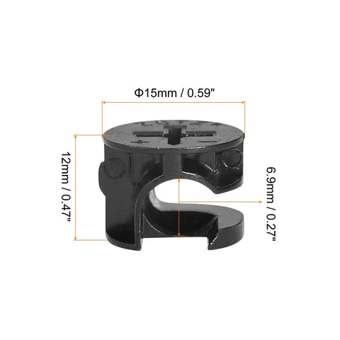 Badass Cam Lock Nuts For Furniture Builds, heavy duty steel joint fastener with dimensions 15mm diameter, anti-rust nickel coating.