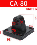 CA Series Link Base Single Ear Mounting Bracket For Pneumatic Cylinders CA80 Iron Mounting Accessory with measurements