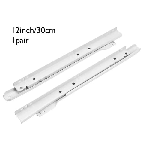 Whisper Quiet Drawer Slides 1 Pair, 12-inch, ultra smooth glide and noise free for cabinets, desks, and keyboard trays