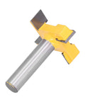 Top Tier Strong Hardened Steel 4 Flute Surfacing Router Bit With Anti Rebound Design For Smooth Wood Milling And Planing Tasks, close-up view.
