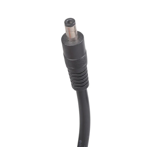 Heavy Duty Hella Reliable DC Extension Cable With Toggle Switch Slick Copper Build Plug And Play For Laptop Charging And Hardcore Gear Up To Thirty Six Volts And Fifteen Amps Measured At Fifty Centimeters, close-up of connector.