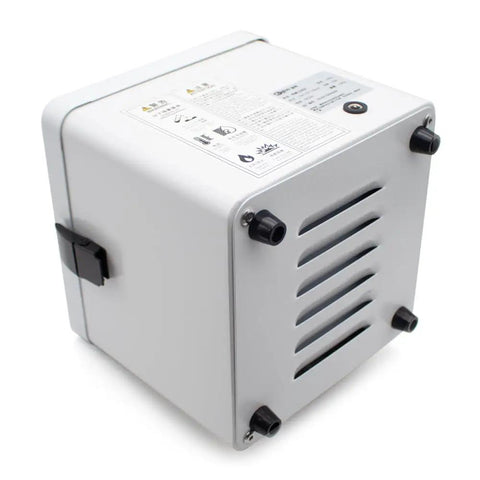 Compact Desktop Solder Fume Extractor With Dual Stage Air Purifier showing back view and ventilation slots.