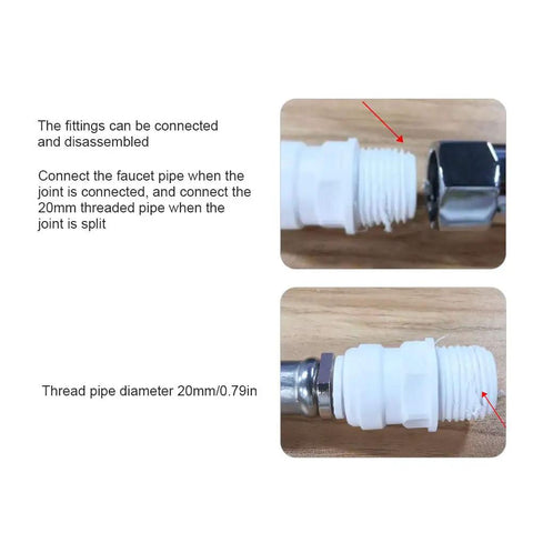 Portable Glass Rinser For Bar And Restaurant Use showing threaded pipe connection details