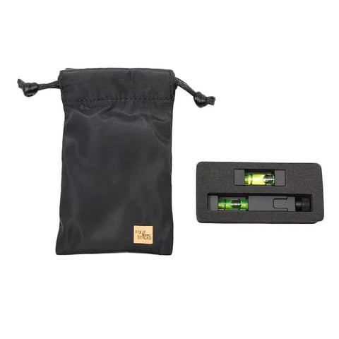 Bubble Level Set for Scope Mounting Quick and Easy Precision Leveling Kit with black pouch and foam packaging