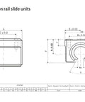 Beefy Heavy Duty SBR30 Linear Rail Kit 800mm 31.5in 30mm Guide Rails With 2 Rails And 4 SBR30LUU Block Bearings For CNC Routers Mills And Lathes Smooth Motion Low Noise High Hardness X Y Z Axis Ready technical drawing of SBR30LUU linear rail slide unit