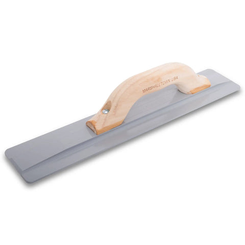 16 Inch Beveled End Magnesium Concrete Float With Wood Handle, Pro Grade Hand Tool For Ultra Smooth Finishes, Lightweight, Durable Magnesium