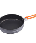 Durable 7.6 Inch Nonstick Camping Frying Pan For Easy Eggs And Steak, Hard Anodized Aluminum Skillet With Even Heating, orange handle