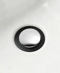 Close-up of Rotary Bath Tub Plug Drain Stopper for Bathtub Overflow Cover, chrome finish on a white bathtub surface.