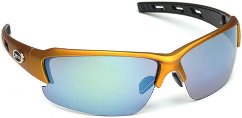 Oversized Men's Sport Sunglasses For Running And Outdoor Adventures With UV400 Protective Lenses, gold-blue finish