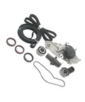 Essential Timing Belt And Water Pump Service Kit Fits 2003 To 2014 Honda Accord MDX And RL Models With V6 Engines Restoring Factory Specs Using Genuine OEM Part Numbers 14510RCA01 14400RCA01 38920RCA03 Runs Like A Dream For Many Years Ahead. timing belt kit with water pump, pulleys, gaskets, and seals on white background