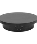 Hype Your Product With This Sick 3-In-1 Electric Rotating Display Stand That Spins Smooth 360 Degrees, black platform with controls.
