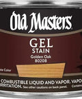Old Masters Golden Oak Gel Stain in one pint can, ideal for tough surfaces and fiberglass doors.