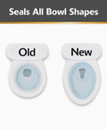 Top Tier Beehive Styled Toilet Plunger With Durable Fifteen Inch Grip And Six Inch Rubber Suction Cup Ships With Neat Wall Rack To Blast Away Annoying Sink Drains And Bathtub Blockages Without Any Sweat Today - Comparison of Old and New toilet bowl shapes.