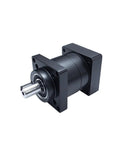 Top Shelf Nema52 Planetary Gearbox Featuring A Rock Solid 130Mm Flange That Delivers 200Nm Of Torque Like A Boss While Serving As A Reliable Stepper Motor Speed Reducer, black unit displayed at an angle.