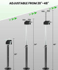 Beefed Up Heavy Duty RV Slide Out Support Jacks Two Pack 5000 Lb Each Stabilizers, adjustable height from 20 to 48 inches.