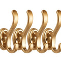Heavy Duty Single Arch Coat Hook For Door Back Or Wall Mount Straight Up Solid Steel Build Punch Free Setup Sweet Matte Gray Finish That Gonna Keep Your Coats Locked Down Tight And Your Entryway Looking Crisp Right Now in, elegant gold finish with four hooks for coats.