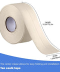 Peel And Stick Caulk Tape For Tub And Shower Waterproof Seal Strip That Saves Renter Friendly Bathroom Upgrades With Durable PVC Molding Trim. Tan vinyl tape, 1.5 inch width, 10.5 ft length.