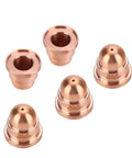 Premium 5 Pack Plasma Cutter Nozzles Model 220930 For MAX65 Torch Tips, copper nozzles for heavy duty metal cutting.