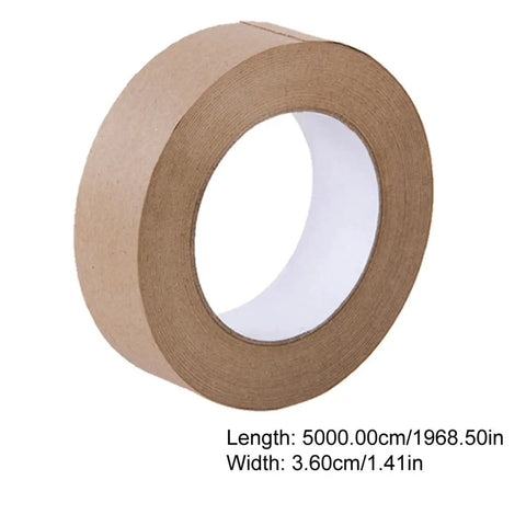 Water Activated Kraft Paper Tape Writable Waterproof Packing Tape 3.6 Cm Wide Eco Friendly For Shipping Boxes And Home Cartons
