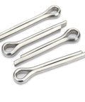 Four stainless steel cotter pins from 220 Count Stainless Steel Cotter Pins And Hitch Pin Clips Kit For Axles Trailers And Car Repair