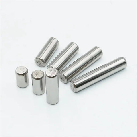 Beefy Heavy Duty Stainless Steel Dowel Pin Assortment Set For Shelves And Closets Locating Pegs and Shelf Support Pins on white background