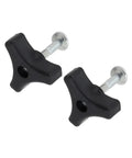 Top Quality Plastic Lawn Mower Handle Screw Nut Heavy Duty Wear Resistant Triple Cornered Triangle Knob Kit Grip Replacement Parts For Easy Fixes, black PP steel 6x6x2cm