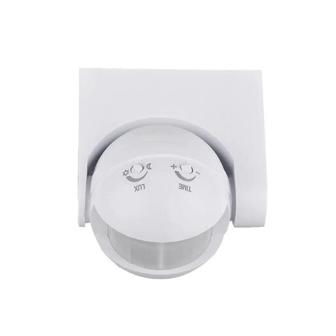 Auto On Off PIR Motion Sensor Light Switch With Adjustable Time Delay, Infrared Occupancy Sensor For Indoor And Outdoor Use, 110-240V Wall Switch, Neutral Wire Required, Easy Install Smart Lighting Control, white ceiling-mounted unit
