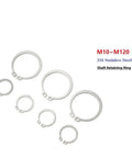 316 Stainless Steel Snap Ring Set M10 To M120 For Shafts Type C Circlips Retaining Rings Circlip Spring Lock Washer Built To Last Heavy Duty