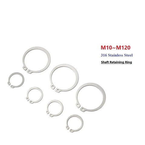 316 Stainless Steel Snap Ring Set M10 To M120 For Shafts Type C Circlips Retaining Rings Circlip Spring Lock Washer Built To Last Heavy Duty