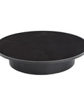 Premium Electric Rotating Turntable Display Stand For Video Photography Props With 360 Spin And Adjustable Speeds Supporting Up To Eight Kilograms Loads For Smooth Suede Finish Shoots, black suede top, circular design.