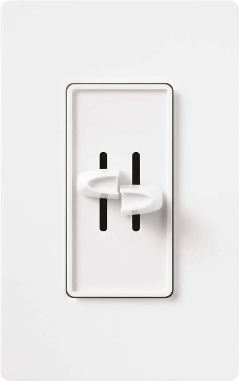 Skylark Dual Slide Dimmer For Incandescent And Halogen 300W Per Circuit White Finish Single Pole Controls 2 Lights